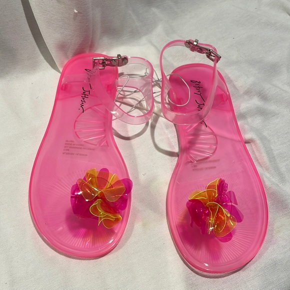 Betsey Johnson Shoes - Betsey Johnson Alisson Flower Flat Jelly Sandals